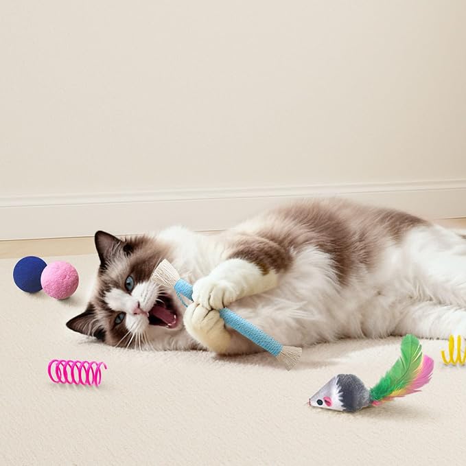 Cat Toys for Indoor Cats, 34 Pack Interactive Cat Toy Set for Kitten