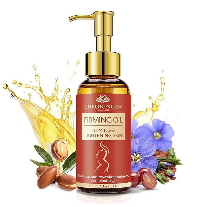 Body Firming Oil: Fast Absorbing Firming & Hydrating Skin Care with Jojoba, Grapeseed & Geranium Oils, Vitamin E | 3.4 Fl Oz Moisturizing Treatment Oil for Tightening After Shower