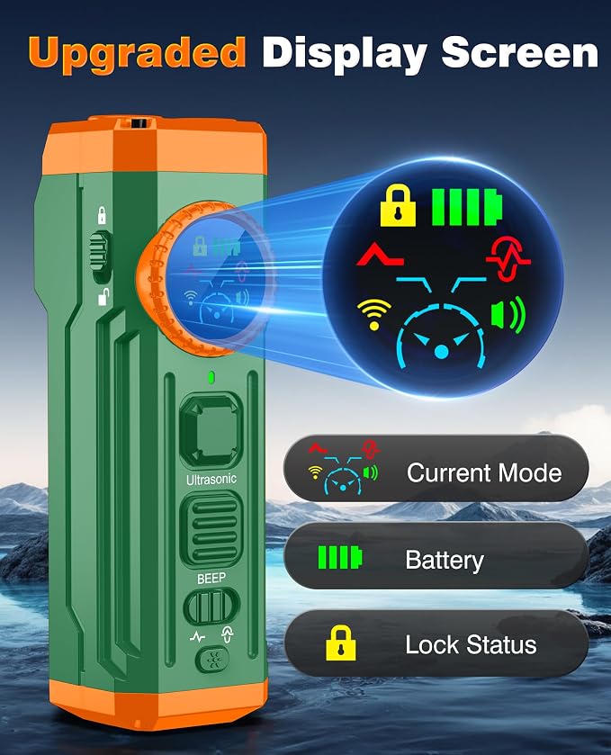 2026 Upgraded Smart Display Anti Barking Device for Dogs, 3X Dog Bark Deterrent Devices Bark Control with Screen & Flashlight, Rechargeable Dog Barking Silencer Portable for Indoor & Outdoor Use