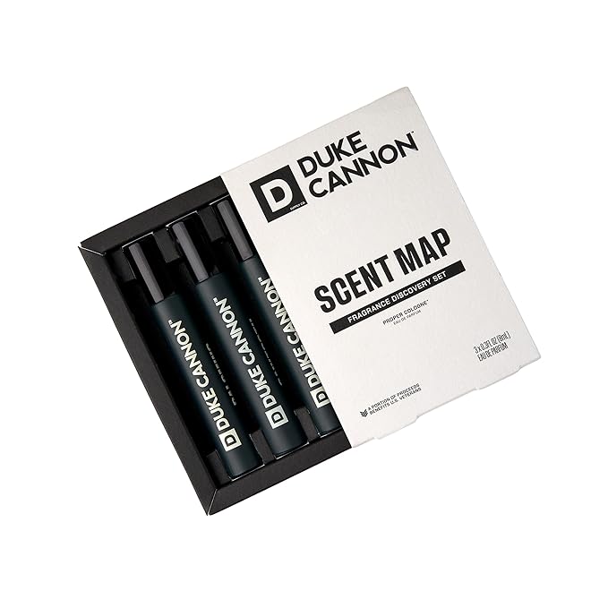 Duke Cannon Proper Cologne Sampler for Men, 3-pack – Sawtooth, Seawolf, Palomino, 1.7 fl oz