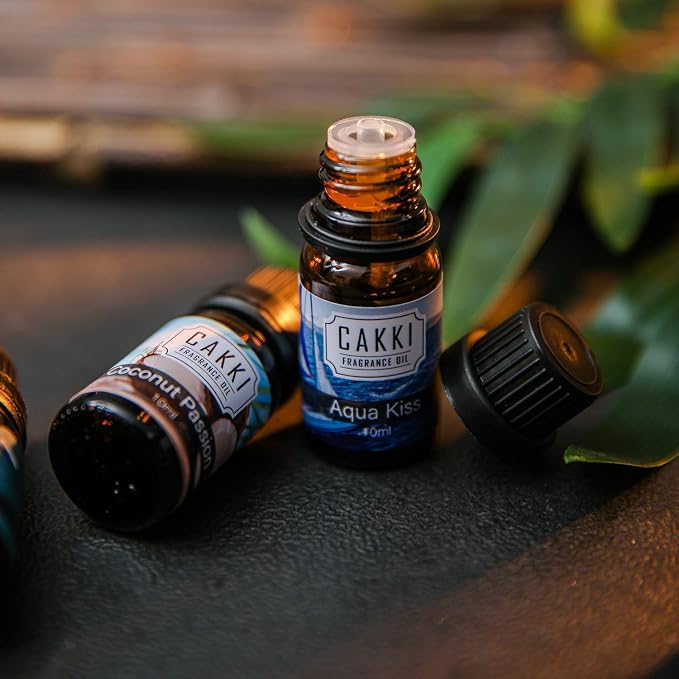 Summer Essential Oils for Diffusers for Home, CAKKI Fragrance Oils Set, Long Lasting, 6X10ml with Coconut, Pina Colada, Aqua Kiss, Bali Island, Strawberry, Aromatherapy Oils, for Candles Making, Gifts