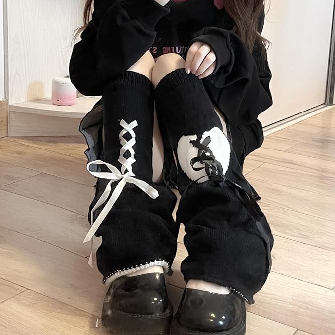 Sexybody Women's Leg Warmers Fashion Knit Warmers Long Socks Cute Y2K Kawaii Japanese Lolita Harajuku Accessories for Girls