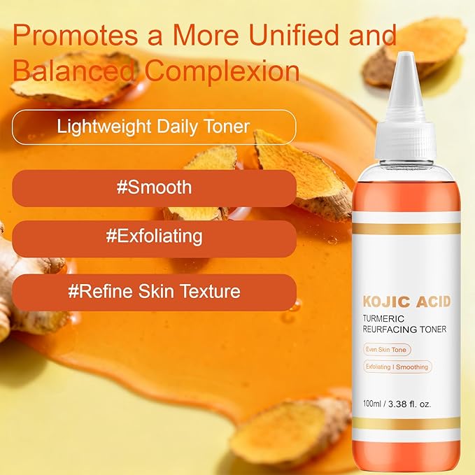 A whitening and moisturizing Body Toner and exfoliating Product containing oleanolic Acid and Turmeric, which can Make The Skin Brighter, Smoother and More Comfortable. 8.45 FL. OZ. (01)