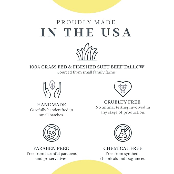 Vanman's - Tallow and Honey Balm Jumbo - Tallow Face Moisturizer with Pure Grass-Fed/Finished Beef Tallow for Skin and Essential Oils, Organic Raw Honey and Beeswax, Cold Pressed Olive Oil - 6.3 oz