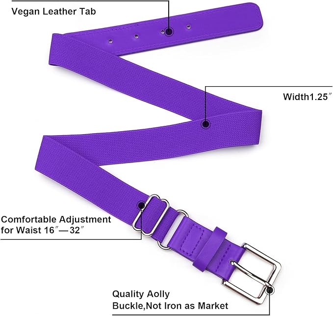UnFader Baseball Socks and Belts Combo for Youth and Adult, Elastic Softball 2 Pair Socks and 1 Belts