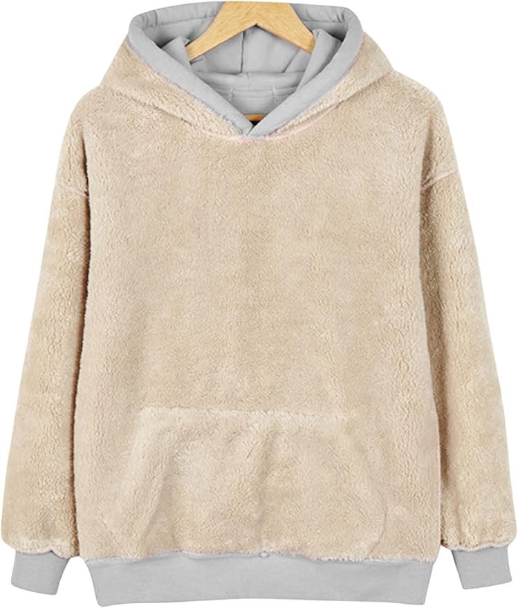 Yeokou Women's Winter Hoodies Pullover Sherpa Fleece Warm Heavyweight Sweatshirt