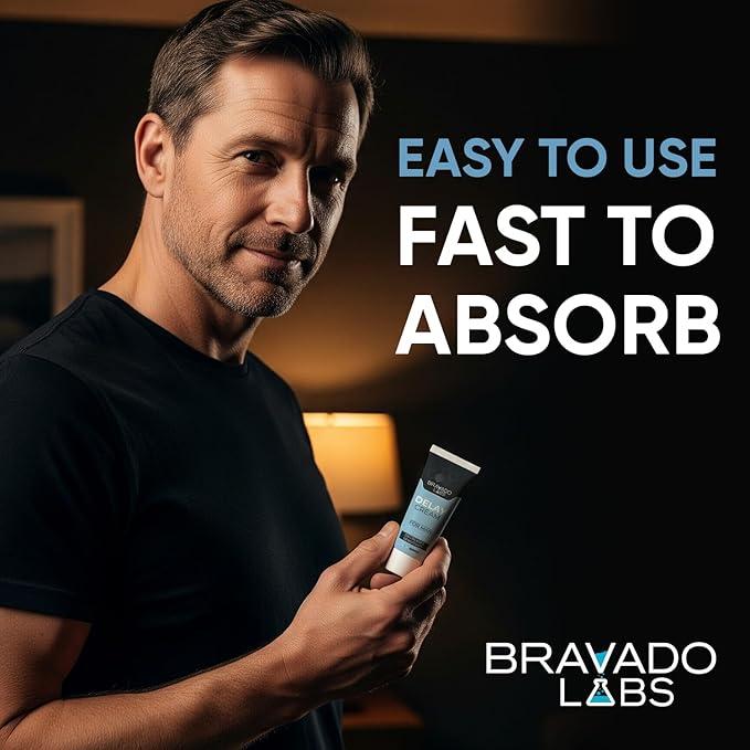Bravado Labs Delay Cream for Men Benzocaine Topical to Stay Hard and Last Longer in Bed - Retardantes para Caballeros – Long Lasting Personal Gel