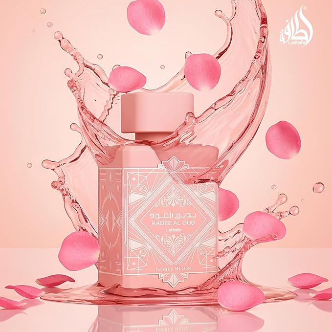 Lattafa Bade'e Al Oud Noble Blush for Unisex Eau de parfum Spray, 3.4 Ounce / 100 Ml