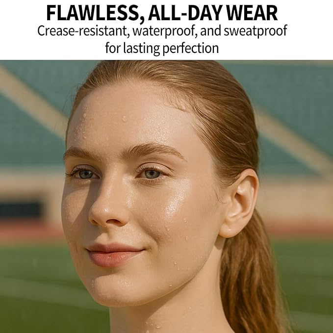 Baked Luminous Pressed Powder–Glow-Infused Foundation,Highlighter & Setting Powder in One–Color-Correcting,Oil-Control,Long-Lasting Coverage for All Skin Tones 05