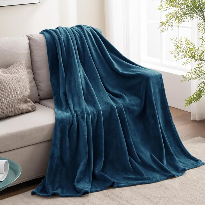 BEDELITE Fleece Blanket Soft Plush Throw for Couch Mineral Blue 50"x60" | Ultra Soft Fleece, Plush Microfiber, Lightweight Warmth, All Season Comfort, Fade Resistant, Machine Washable, Couch Sofa Bed