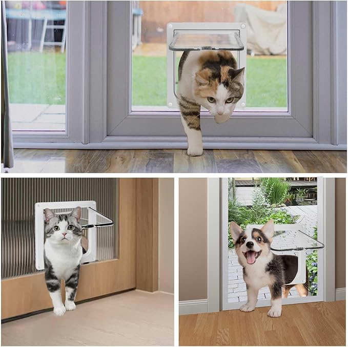 Lessmon Cat Door Flap for Interior Exterior Doors, Outer 11x9.8x0.78in, XL
