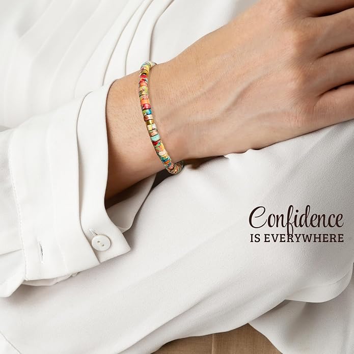 Inspirational Gifts Bracelets for Women: Valentines Mothers Day Birthday Gifts for Women Friends Sister Mom - Healing Natural Stone Beads Bracelets Thinking of you Get Well Soon Gift for Women