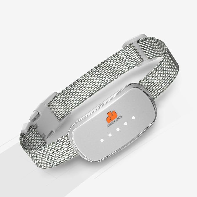 Smart Automatic Anti bark Dog Collar Intelligent Waterproof Rechargeable Barking Terminator (White Bark Collar)
