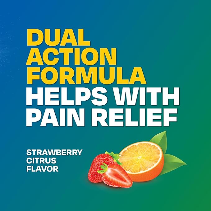 Goody’s Headache Relief Plus Mental Alertness Powder, with Aspirin and Caffeine, Strawberry Citrus Flavor, 16 Count