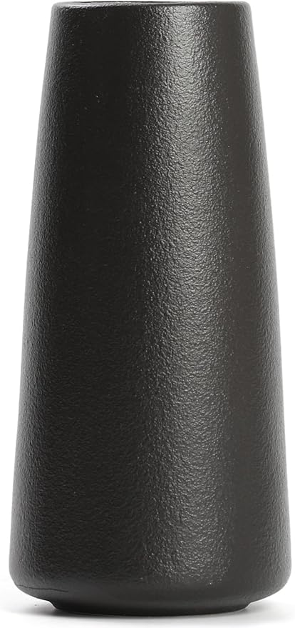 Simple Boho Ceramic Flower Vase for Home Decor (Matte Black,Super Big) | 10'' Modern Vase for Flower Plant Pampas Grass, Fit for Table Shelf Centerpieces, Living Room Kitchen Bedroom Wedding Gift