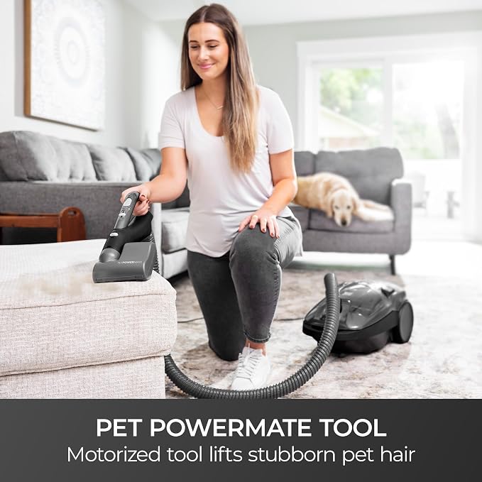 Kenmore 600 Series Bagged Canister Vacuum with Hair Eliminator Brushroll | Pet Friendly, POP-N-GO, Pet PowerMate, HEPA Filter, Performance Indicator, Extended Reach, Auto Cord Rewind - BC4039