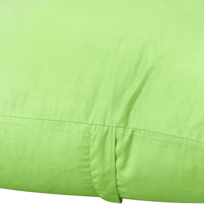Thmyo 4-Pack 100% Cotton Comfortable Solid Decorative Throw Pillow Case, Square Cushion Cover Pillowcase Sublimation Blank Pillow Covers DIY Throw Pillowcase for Sofa(18x18 inch/ 45x45cm,Pea Green)