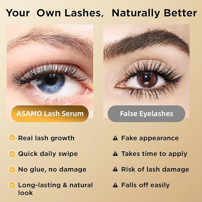 Eyelash & Eyebrow Growth Serum-2-in-1 Lash & Brow Enhancer for Longer, Thicker, Fuller Looking Lashes - Advanced Peptide Formula, Vegan & Cruelty-Free, Safe for Sensitive Eyes - 3ml (Carbon Gold)