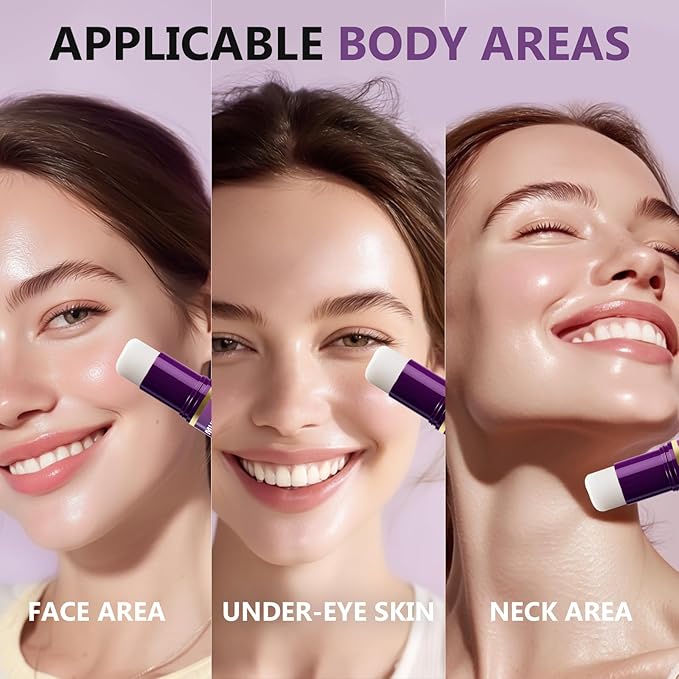 Hajoyful Calcium Multi Balm, Calcium Volume & Wrinkle Core Stick, Korean Collagen Moisturing Stick, Hydrating, Firming Skin, Suitable for Face, Eyes & Neck, 9g