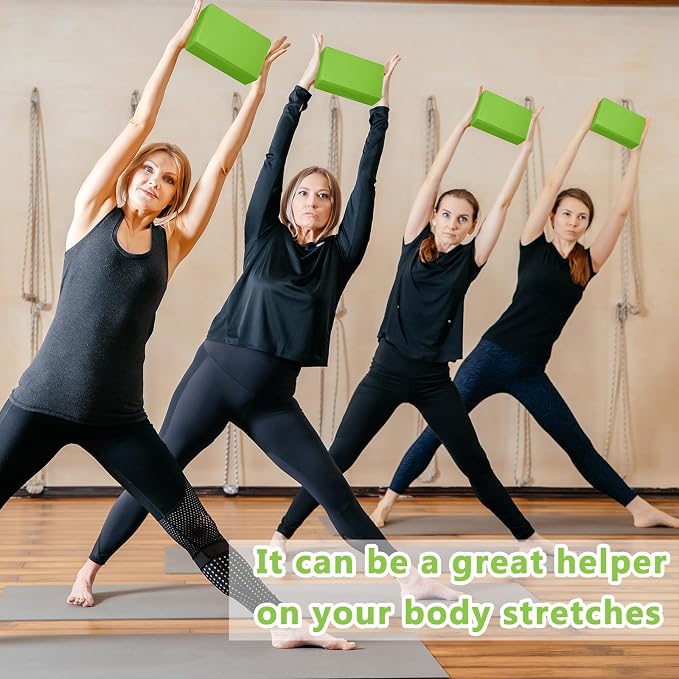Honoson 20 Pcs Yoga Blocks Bulk 9''x6''x3'' High Density EVA Foam Blocks for Exercise Pilates Meditation, Lightweight Non-slip Surface, Improve Strength Balance Flexibility