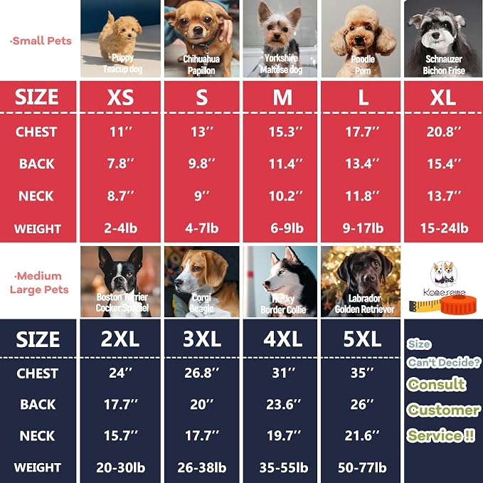 Koneseve Dog Shirts Soft Plain T-Shirt, Basic Solid Outfit - Blue & Red 3XL | 2-Pack Breathable Cotton & Stretchy Blank Tee for Medium & Large Dogs, Pull-on Sweatshirt, All-Season Daily & Outdoor Clothes