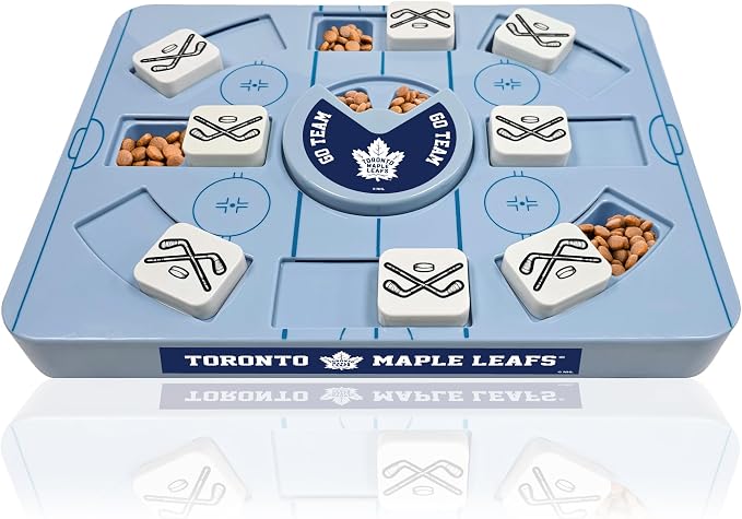 Pets First NHL Toronto Maple Leafs Large Puzzle Toy, New Size, Interactive Dog Treat & Slow Feeding Toy