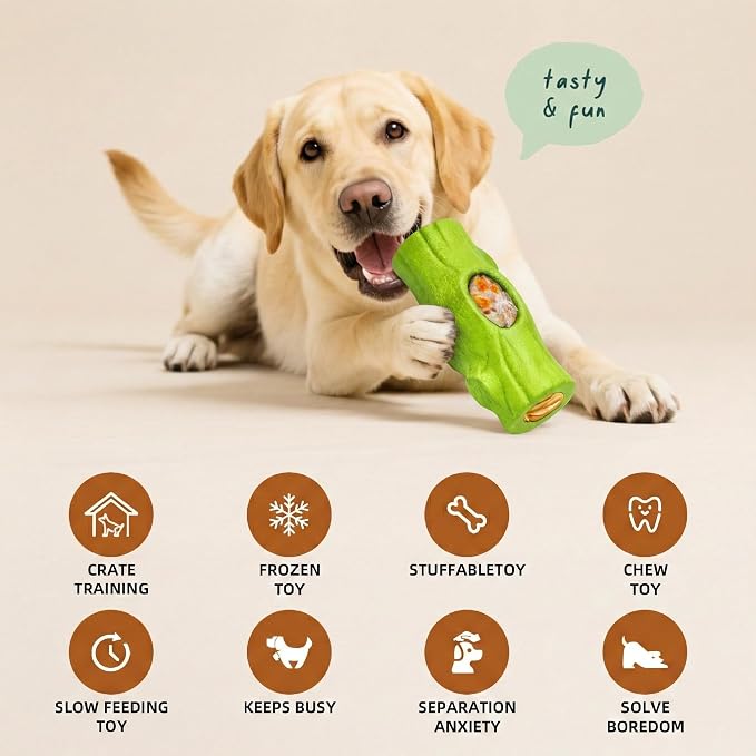 2 Pack Dog Toys for Aggressive Chewers Green