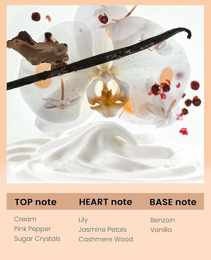 PUREAMOR Perfumes for Women, No. 54 Vanilla Cream Scent, Vanilla Perfume Oil, Advanced Fragrance Perfume for Men, 0.68 fl./20ml Gourmand Parfum, Travel Size Perfumes Spray, Made in USA