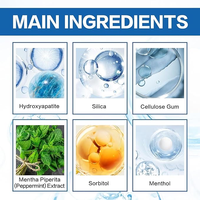 7.5% Hydroxyapatite Toothpaste, 7.5% Hydroxyapatite Toothpaste for Enamel Protection and Tooth Strengthening, White Tooth Repair, Sensitive Teeth, Gentle Mint, Daily Use for Oral Health (3)