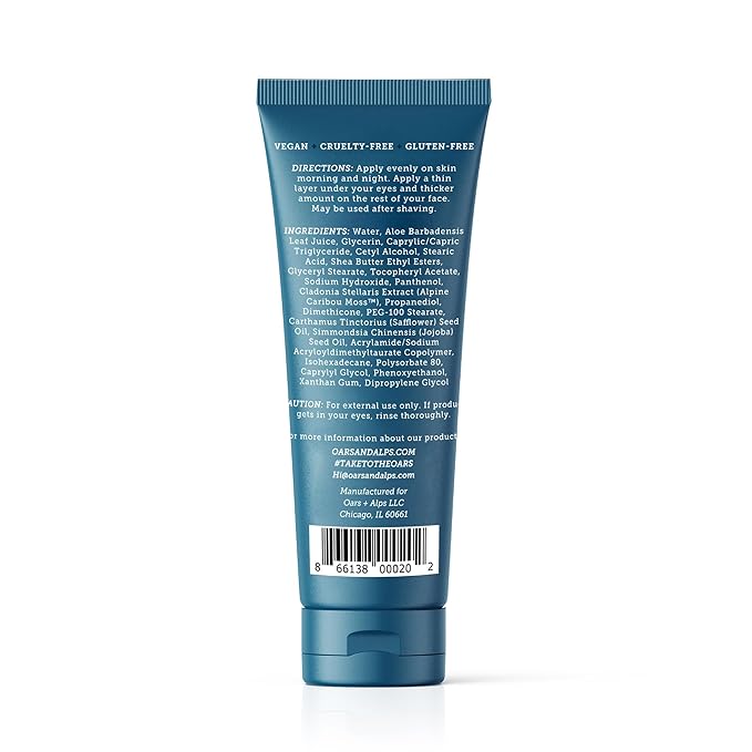 Oars + Alps Anti-Aging Face Moisturizer & Eye Cream, Hydrating Skin Moisturizer with Shea Butter and Jojoba Oil, Lightweight, Non Greasy, Vegan, Gluten Free