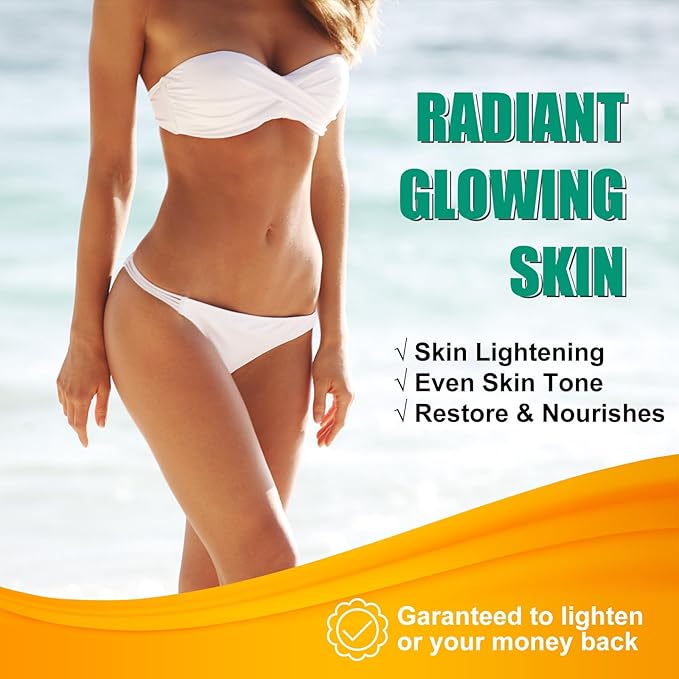 Skin Bleaching Cream, Skin Lightening for Intimate Area, Whitening Cream Underarms, Knees, Elbows, Inner Thigh, Bikini Line, Armpit, Natural Formula Dark Spot Remover