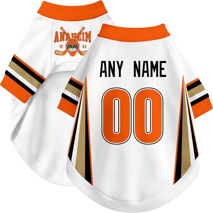 Anaheim Dog Clothes Personalized Pet T Shirt for Dogs Gift | Custom Name Number Jersey Style Pet Shirt for Dog
