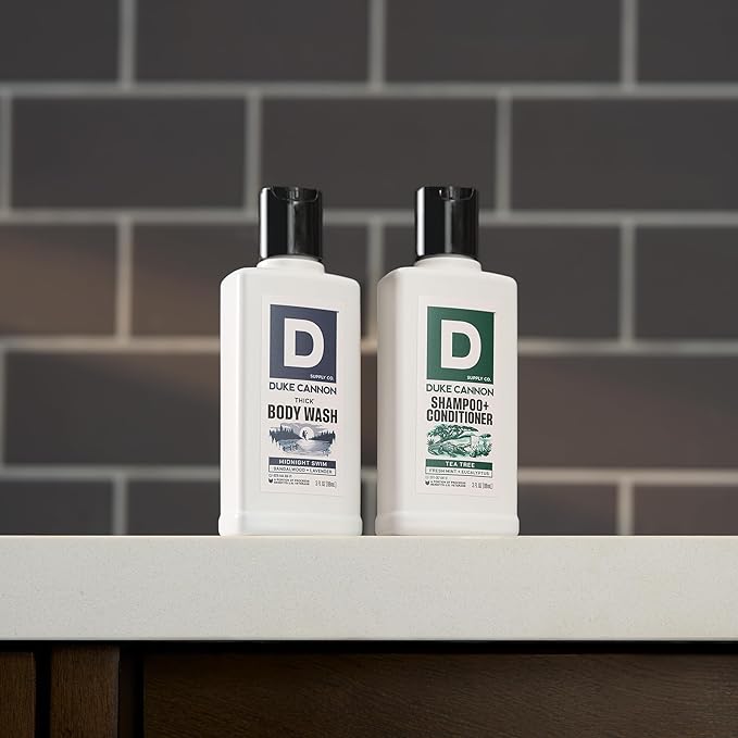 Duke Cannon THICK Body Wash for Men, Trial Size Midnight Swim, 3 oz