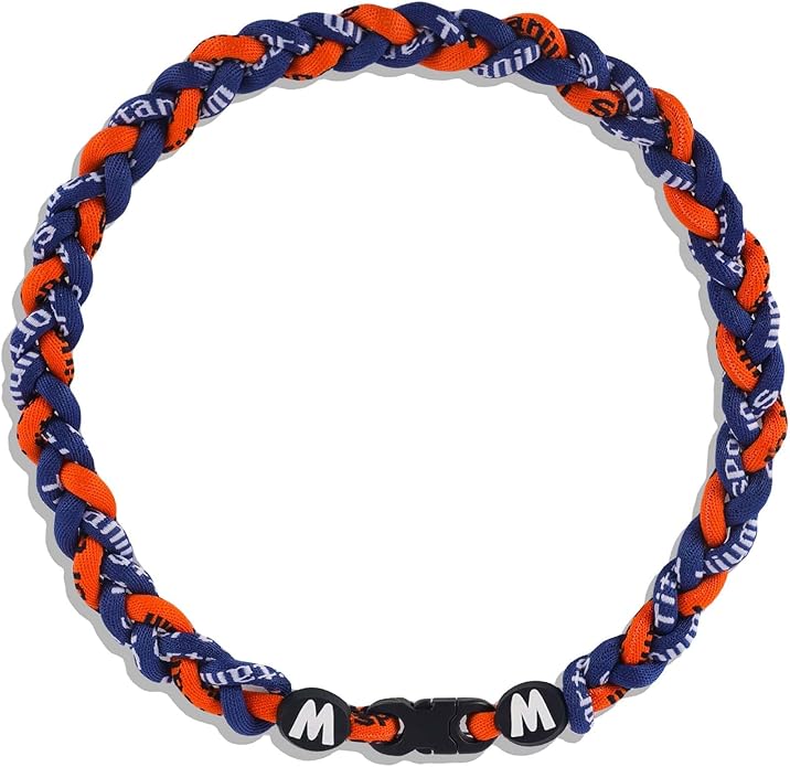 Premium 18inch Baseball Necklace w/Nylon Tri-Braided Rope Tornado Design