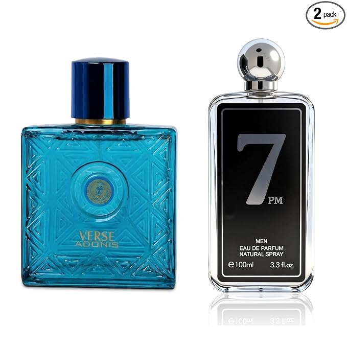 AFLUXE Verse Adonis & 7PM For Men Combo Men Cologne 3.4 Fl. Oz Men's Perfume, Vibrant Combination of Fruity & Woody Scents, Eau De Parfum for Men Verse Adonismen& Best Gift