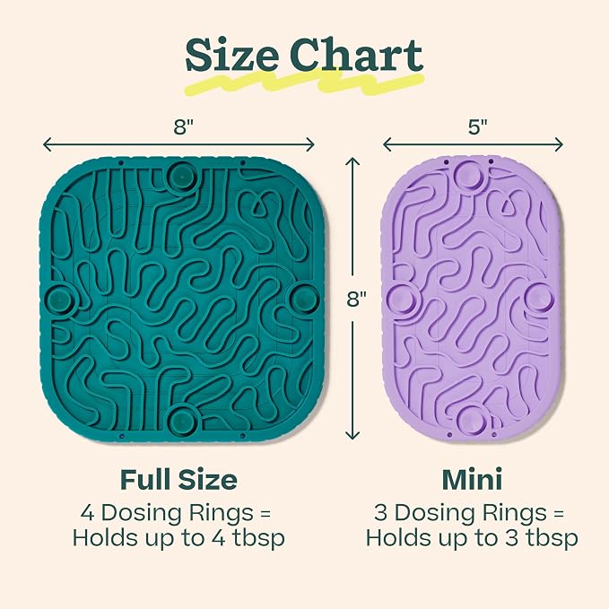 Woof FlipMat, Dual-Sided Dog Lick Mat & Slow Feeder, Green