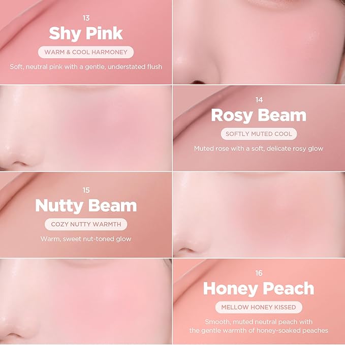 lilybyred Luv Beam Cheek Balm | Heart-Shaped Korean Cream Blush, Semi-Matte Finish, Long-Lasting, Blendable & Buildable, Soft Creamy Texture, Lightweight, Natural Flush, 0.12 oz. (08 Pinkie Crush)