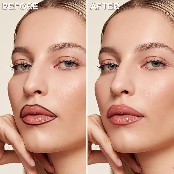 Lip Stain - Peel Off Lip Stain, Lip Liner Long-Lasting Moisturizing, Waterproof Nourishing Lip Tint with Matte Finish for Natural Lip Color for All Skin Tones (Nude)