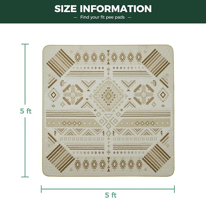 FXW Washable Pee Pads for Dogs, Super Absorbent, 63" Square, 1 Pack | Machine washable, Non-slip backing, Fits 24"H 8-Panel FXW Rollick/Homeplus Playpens