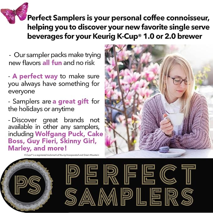 Crazy Cups Custom Variety Pack Coffee, Tea, and Hot Chocolate Holiday Winter Sampler - Single Serve Pods for Keurig K-Cup Machines, 50 Assorted Flavors Party Mix(Pack of 1)