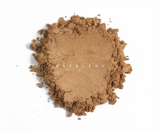 MARBLERS Fine Natural Mica Powder [Bronze] 0.11oz (3g) | Highly Pigmented | Non-Toxic, Vegan, Cruelty-Free | Eyeshadow, Body Butter, Nail Polish, Nail Art | Party, Body, Face Makeup