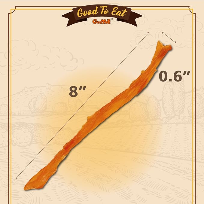 Gootoe Turkey Tendons for Dogs, Treats for Small Breeds, Strips, 1 lb