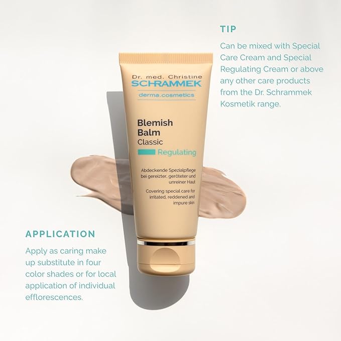 Schrammek Blemish Balm Classic (1.4 fl oz) - Covering Special Care for Irritated, Reddened & Impure Skin - The Original since 1967 - BB Cream - Tinted Face Moisturizer - Facial Skin Care - Dr