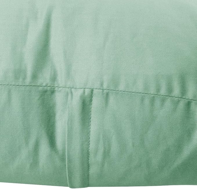 Thmyo 4-Pack 100% Cotton Lumbar Comfortable Solid Decorative Throw Pillow Case, Rectangle Cushion Cover Pillowcase Sublimation Blank Pillow Covers DIY Throw Pillowcase(12x20inch/30x50cm, Mist Green)