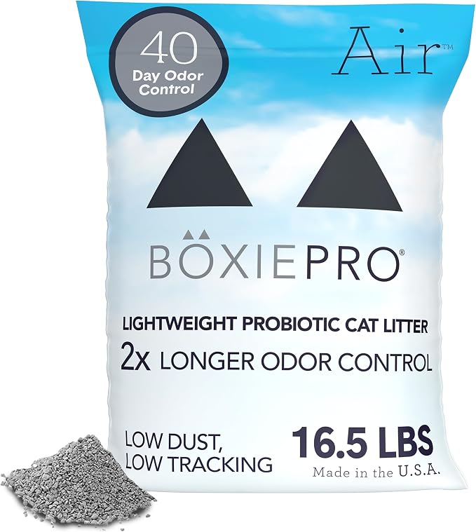 Boxie Probiotic Natural Lightweight Cat Litter 40+ Day Odor Control 16.5 lb