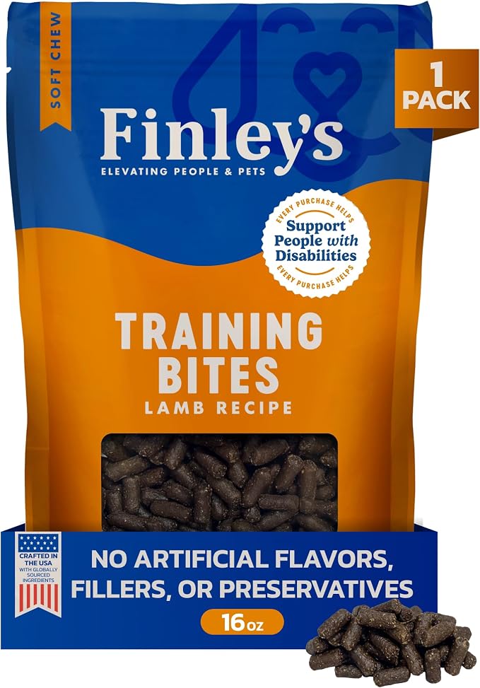 Finley's Training Treats Lamb Soft Low Calorie Dog Treats, 16oz, 1 Pack | Limited Ingredient for Puppies and Adult