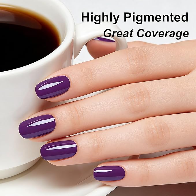 YTD Likomey Lavender Purple Gel Nail Polish,15ml Salon Home DIY Nail Art Manicure and Pedicure Fall Winter UV Color Varnish,CS462