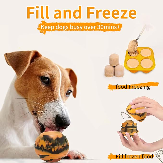 Dog Toys for Medium Dogs, Refillable Frozen Treat Dispenser, Chew Toys