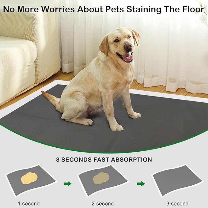 Extra Large 48"x36" 30 Pcs Odor-Control Super Absorbency Charcoal Pee Pads for Dogs,Leak-Proof Pet Training Pee Pads,Thicken Disposable Potty Pads Puppy Training Pads for Cats Rabbits