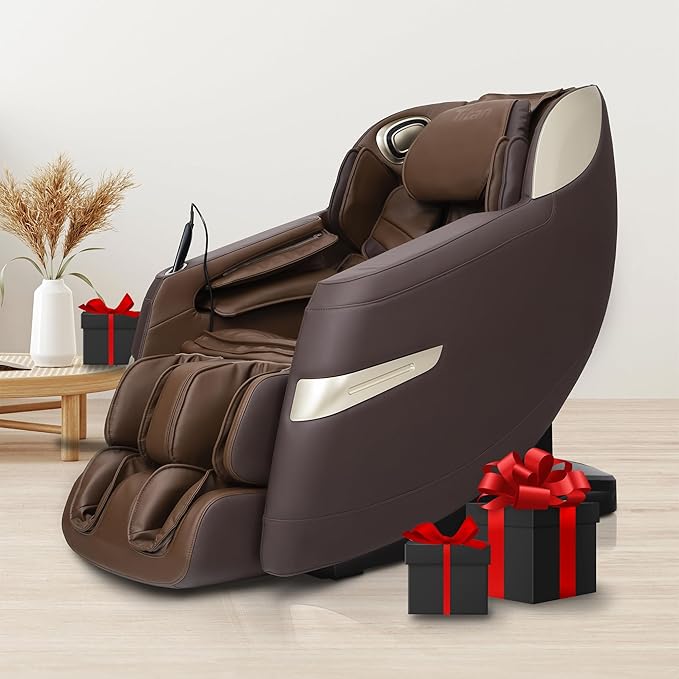 Titan Quantum Massage Chair | Brown | Full Body & Zero Gravity Features | Customizable Massage Programs